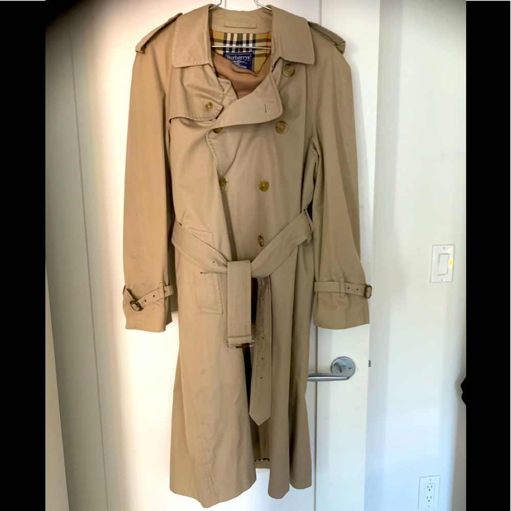 Vintage Burberry trench w/ wool liner.